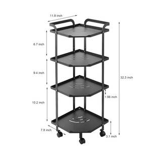 Uxurious-estante de almacenamiento con base de suelo para ollas y sartenes, colgador de utensilios montado en la pared, organizador de cocina - Product Image 2