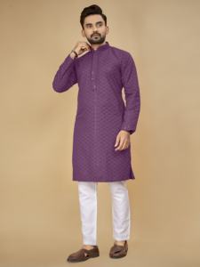 Ensemble Kurta Pyjama pour homme en tissu rayonne de qualité supérieure, vêtements ethniques, sur mesure disponible, livraison rapide par l'exportateur - Product Image 4