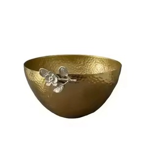 Gold Hammered Finished <b>Metal</b> <b>Bowl</b> for Hotel Wedding Party Serving <b>Bowl</b> - Product Image 1