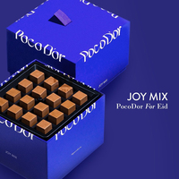 Benutzer definierte arabische Premium Sweet Dessert Schokoladen box mit Teiler Eid Ramadan Delight Starre Geschenk Schokolade Papier box mit Deckel