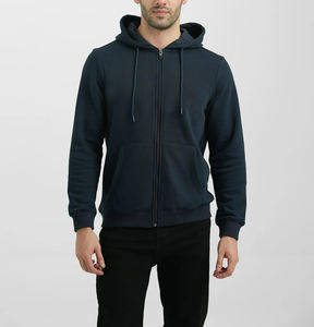 Sudadera con Capucha y Cremallera para Hombre, Estilo Deportivo, Holgada, de Algodón y Poliéster, Chaqueta Deportiva con Cremallera, Ropa de Moda con Capucha para Otoño - Product Image 6