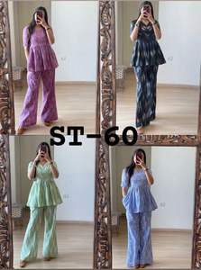 Nouveau haut-pantalon imprimé numérique en coton épais de marque Pantalon décontracté personnalisable avec haut, tenue traditionnelle indienne - Product Image 6