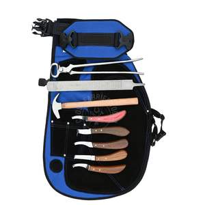 Kit Profesional de Herrador para el Cuidado de Cascos con Delantal de Cuero, 5 Cuchillas Afiladas, Juego de Cuchillos con Gancho Desmontable, Martillo de 15 Pulgadas, Lima - Product Image 3