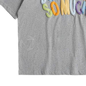 T-shirts pour hommes en coton 100% de haute qualité, impression en relief, confortables et de qualité supérieure, vente en gros - Product Image 4