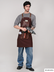 Delantales de lona profesionales para hombre y mujer para cocina, cafetería, casa, trabajo de limpieza, delantales ajustables con bolsillos para herramientas - Product Image 5