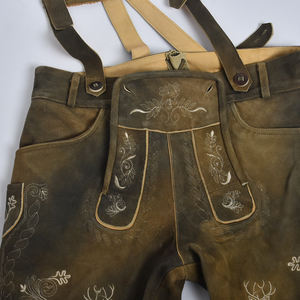 กางเกงขาสั้นผู้ชายแบบลำลองระบายอากาศได้กางเกงขาสั้นแบบเยอรมันสำหรับทุกเพศกางเกงขาสั้นหนังบาวาเรียปักตามสั่ง - Product Image 1