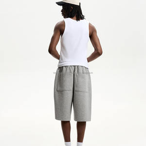 Pantalones cortos deportivos para hombre al por mayor 2025 algodón transpirable personalizado mejor calidad pantalones cortos casuales de gamuza de imitación para hombre - Product Image 4