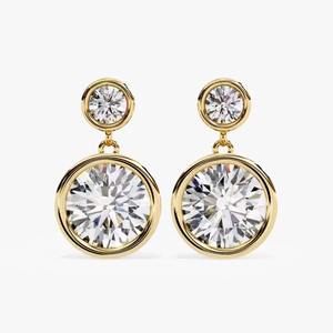 Pendientes de aro de diamantes atemporales para la elegancia diaria para el trabajo Cenas Fines de semana-Venta DE EXPORTACIÓN DE India - Product Image 6
