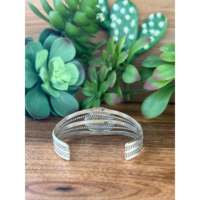 Pulsera de Moda Robert Shakey Kingman Web en Turquesa y Plata de Ley