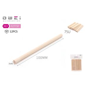 ไม้กลมยาว3*100มม. สำหรับงานหัตถกรรมโครงการ75u - Product Image 1