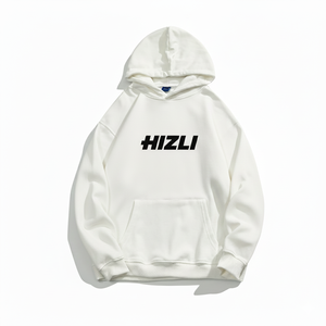 Sweat-shirt à capuche pour homme, logo personnalisé, 450 GSM, blanc, oversize, lourd, 100% coton, impression sérigraphique - Product Image 1