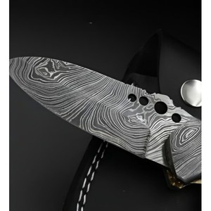 Excelente cuchillo plegable hecho a medida, cuchillo de bolsillo de acero de Damasco hecho a mano, cuchillo de utilidad para uso industrial - Product Image 6