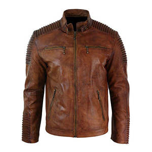 Chaqueta de Invierno Casual de Cuero para Hombre, Precio Bajo, Color Personalizado, Talla Grande, Ecológica, Impermeable, Transpirable, Cortavientos, Cuello Alto - Product Image 2