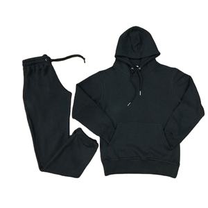 Casual Men Heavyweight Printed <b>Suit</b> Full Body Pullover Hoodie and Jogger <b>Pants</b> Solid Pattern Winter Tracksuits For Men - Product Image 5