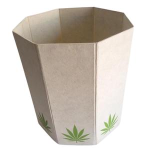 Wholesale Large <b>Outdoor</b> Handmade Paper Printed Leaves <b>Dustbin</b> New Design Solid Cardboard Collapsible Standing Structure - Product Image 1