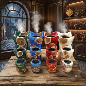 Quemador de Incienso Religioso de Madera de Sándalo Hecho a Mano con Incrustaciones de Bambú, Difusor Aromático Multicolor para Decoración del Hogar, Uso en Todas las Estaciones - Product Image 6