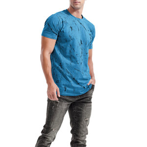 T-shirt personnalisé vierge à manches courtes avec logo personnalisé 100% coton sérigraphie personnalisée t-shirts respirants décontractés pour hommes - Product Image 3