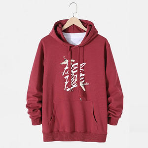 Meilleur pull à capuche personnalisé vintage pour hommes 100% coton épaule tombante surdimensionné 350 Gsm polaire DTG imprimé sans ficelle à capuche - Product Image 5