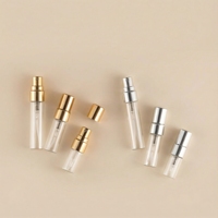 Flacon pulvérisateur de parfum miniature en verre transparent de 2 ml, 3 ml, 5 ml avec bouchon à vis, type stylo, avec impression sérigraphique, flacon atomiseur vide pour échantillon de test