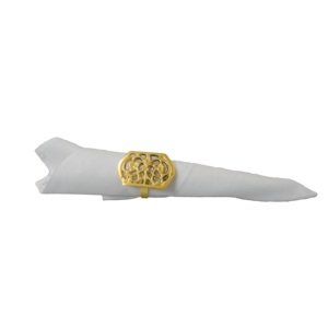 Anneau de serviette en métal doré au design classique tendance pour la table à manger, accessoires ménagers, porte-serviettes, accessoires de vaisselle - Product Image 5