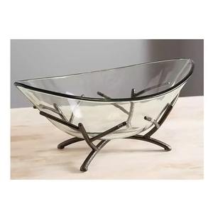 Cuenco de Metal ecológico de forma redonda para servir frutas, centros de mesa, pedestal de estilo moderno, cuenco de frutas para decoración del hogar - Product Image 4