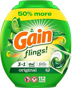 Gain Flings แพ็คผงซักฟอกซักผ้าพร้อม oxi Boost และสำหรับกลิ่นลมแสงจันทร์60จำนวน10กรัมซิลิโคน - Product Image 2