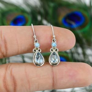 Pendientes de Ópalo con Plata de Ley 925 Chapada en Oro Rosa, Joyería Moderna para Mujer, Regalo para Bodas y Fiestas - Product Image 2