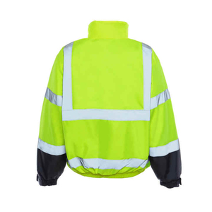 Chaqueta de trabajo de manga larga para hombres con puños ajustables con cremallera segura y material resistente al agua adecuado para uso industrial - Product Image 3