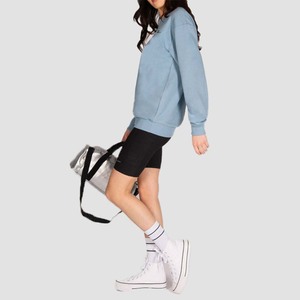 Sudadera de cuello redondo con logotipo personalizado para mujer al por mayor, nueva sudadera de algodón liso con capucha, ropa de mujer - Product Image 5