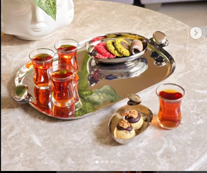 Plateaux de service en métal décoratifs argentés au design moderne, forme rectangulaire, compatibles lave-vaisselle, sans danger pour les aliments, grossiste en Inde - Product Image 6