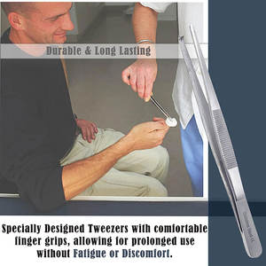 Pince à disséquer médicale pince à épiler chirurgie droite pince à tissu chirurgical pince à disséquer Micro tissu de haute qualité - Product Image 6