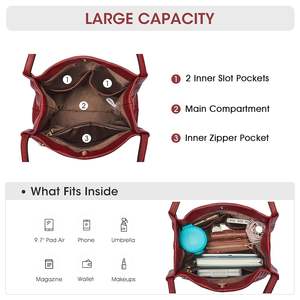 กระเป๋าโท้ทหนังแท้สำหรับผู้หญิงหนัง100% ทอแบบมีซิปปิดทำด้วยมือสีตามสั่ง - Product Image 6