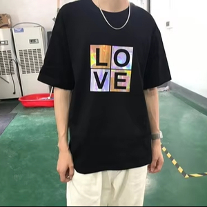 Camiseta Blanca Personalizada con Estampado de Vinilo para Hombre, Antipilling, Ecológica, Fabricación OEM/ODM, 100% Algodón, Talla Grande, Cuello Redondo, Manga Corta - Product Image 1