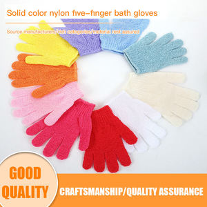 Newest Five-Finger Nylon Gloves Natural Body Exfoliator Scrubber Deep Clean Body Tool with Exfoliating Function - Product Image 2
