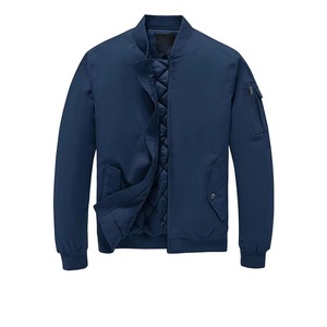 เสื้อแจ็คเก็ตเบสบอลน้ำหนักเบาสำหรับผู้ชาย แจ็คเก็ตบางสบายๆ สำหรับฤดูใบไม้ผลิและฤดูใบไม้ร่วง เสื้อแจ็คเก็ตแบบมีซิปเต็มตัว เสื้อโค้ทกีฬาสำหรับผู้ชาย แบบต่อผ้า - Product Image 3