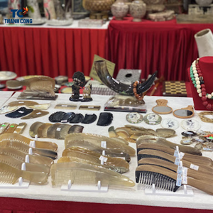 หวีเขาควายธรรมชาติด้ามจับยาวอุปกรณ์ดูแลเส้นผม - Product Image 4