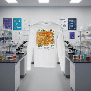 T-shirt à manches longues unisexe à col rond pour adulte, thème rétro de diagnostic, Semaine du laboratoire de pathologie 2025 - Product Image 3