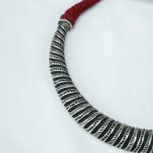 Tridha Tribal Criss Cross, bijou ethnique en argent 925, réglable, style Hasli, objet de collection culturel - Product Image 5