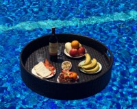 Plateau en métal flottant d'hôtel de luxe pour la piscine servant des boissons et de la nourriture sur l'eau