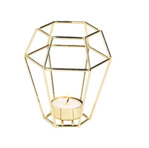 Bougie photophore en aluminium avec finition dorée pour la décoration suspendue Photophore en métal pour la décoration de la chambre. - Product Image 5