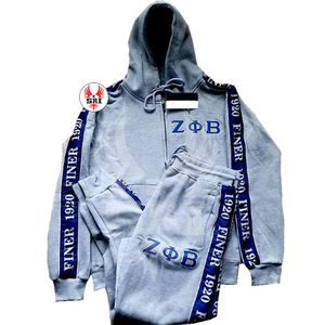 Survêtement en molleton de coton brodé Zeta Phi Beta Sorority pour femmes |   Survêtement grec brodé sur mesure pour femmes de la sororité ZPB - Product Image 2