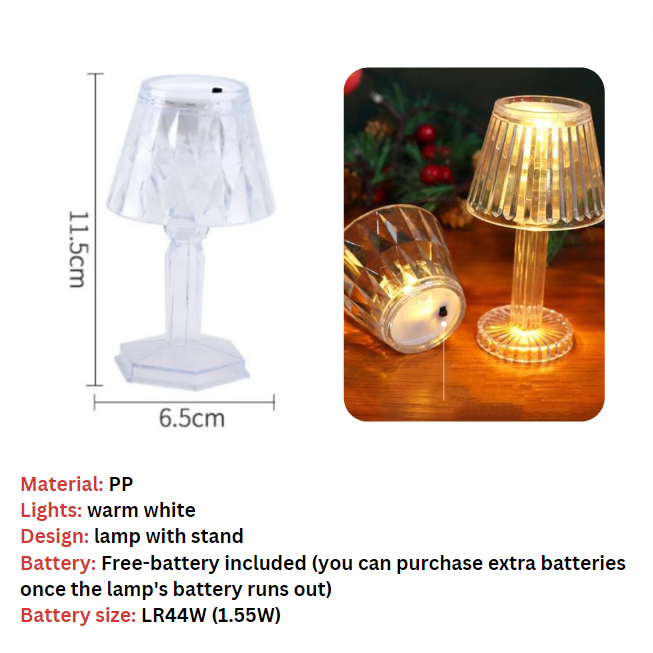 Lampe de table transparente