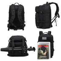 Sac à dos tactique Oxford personnalisé avec logo imprimé, USB, durable, imperméable, capacité 20-36L, unisexe, pour les sports de plein air et les voyages