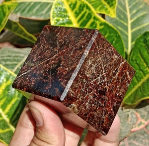 Cubo de piedras preciosas de cristal granate, piedra de cristal de Geometría Sagrada, cuadrícula de piedras geométricas curativa de Reiki - Product Image 3