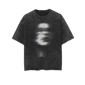 Camiseta Extra Grande para Hombre, Lavada con Ácido, 100% Algodón Jersey, 220 GSM, Logotipo Bordado Personalizado, OEM - Product Image 2