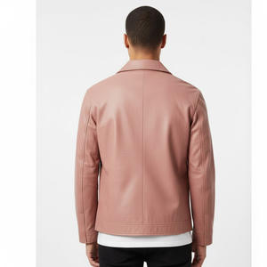 Chaqueta de Motociclista de Piel de Oveja Auténtica para Hombre, Proveedor de Fábrica OEM, Venta al por Mayor, Prenda Exterior Cálida, Duradera y Elegante, Ropa de Moda para Motociclistas - Product Image 2