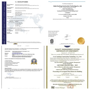 Сертифицированный CE сборный стальной каркасный склад-цех Q345 для производства и хранения - Product Image 5