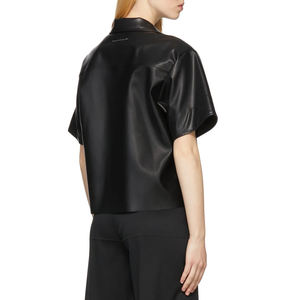 Camisas de Cuero Genuino Casuales y Elegantes para Mujer Hechas en Fábrica al por Mayor, Camisas de Cuero PU de Alta Calidad para Mujer - Product Image 2