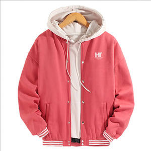 Top Arrivage Écologique Toile Letterman Veste Coton Logo Avant Veste D'hiver Top Prix de Vente en Ligne - Product Image 1