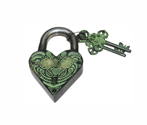 Antique Vintage Style Solid Brass Smart Padlock with 2 Keys Working Condition Locks - Product Image 1